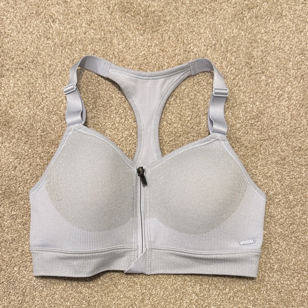 PINK Victoria's Secret Light Gray Sports Bra